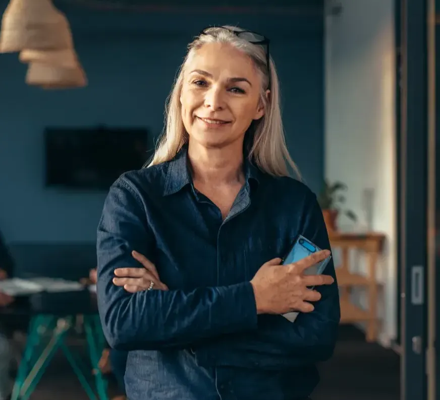 Vrouw in administratie