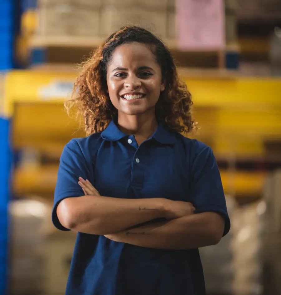 Vrouw in logistiek